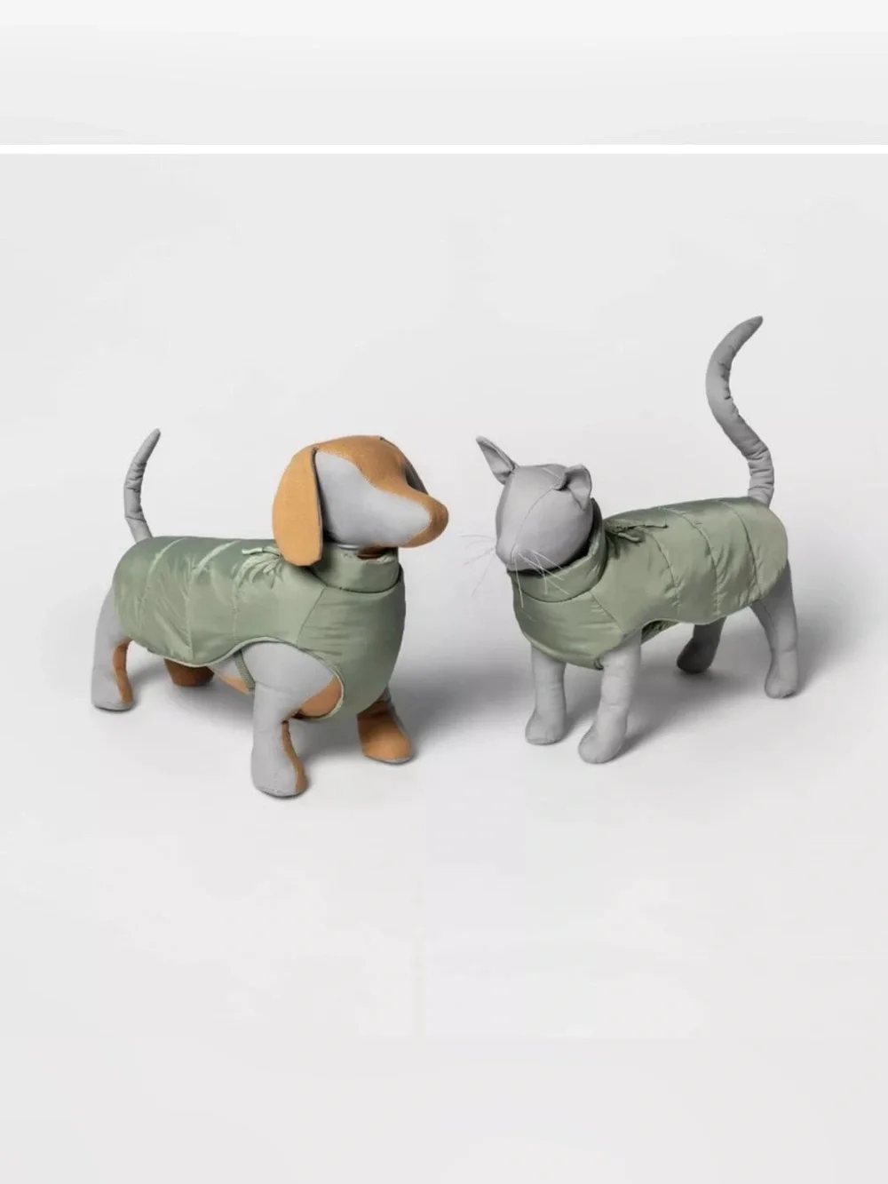 6/$20 NWT Boots & Barkley Dog or Cat Sage Green Puffer Coat with Buckle S